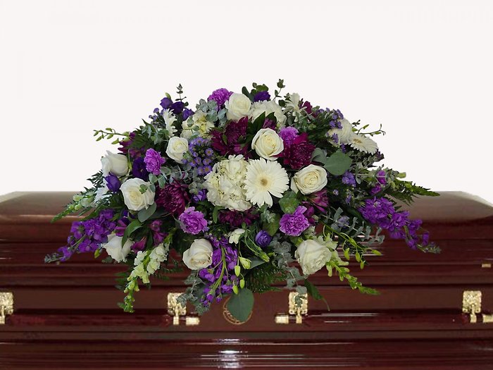 Peaceful Purple Casket Spray