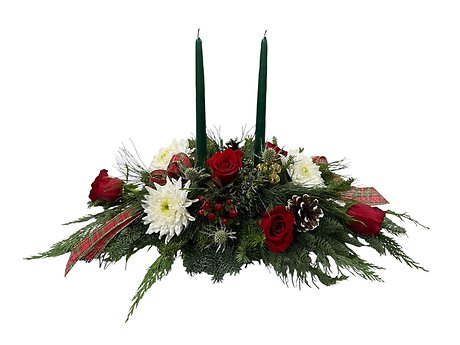 Traditional Winter Centerpiece