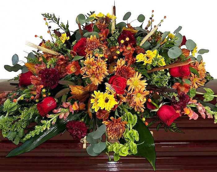 Rustic Sunset Casket Spray