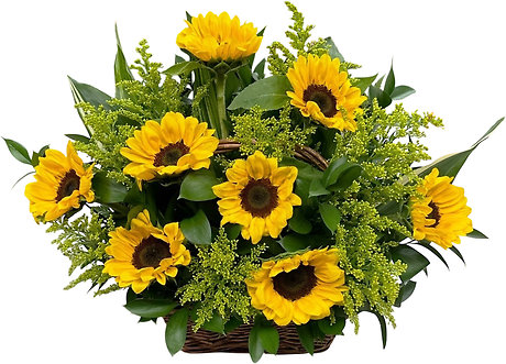 Solely Sunflowers Basket