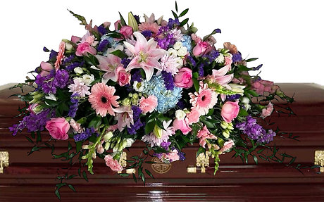 With All Our Hearts Casket Spray