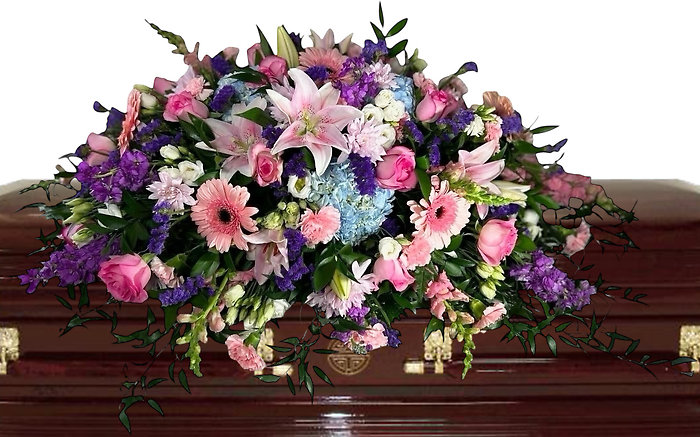 With All Our Hearts Casket Spray